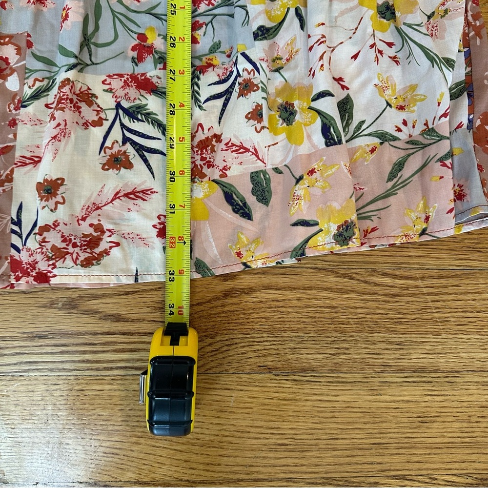 Tahari Patchwork Cottagecore Floral A-Line Skirt - Picture 14 of 14